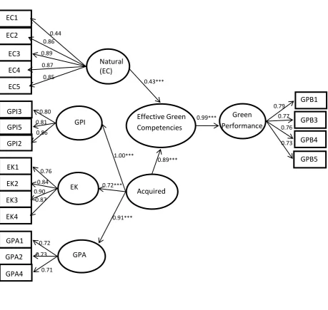 Figure 2: Structural equation path model 