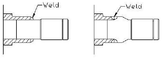 Figure 4.2: Stub end weld design 