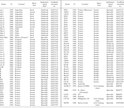 TABLE 1. HAV strains examined in this study