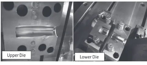 Fig. 4Die set for the free bulge test.