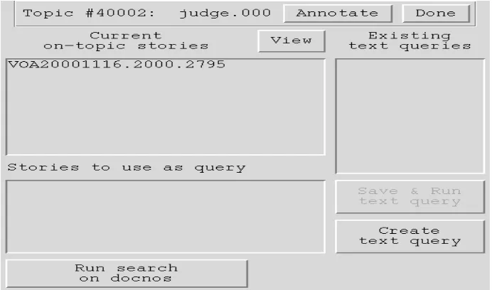 Fig 3.3: Example of annotation based query interface 