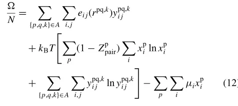 Fig. 2The interatomic interaction for A­A, B­B and A­B pairs.