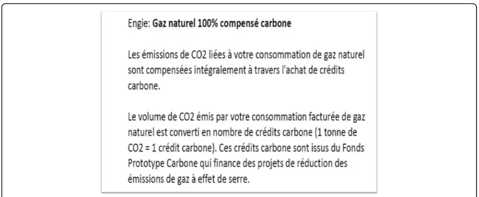 Fig. 4 Card presenting a carbon-offset product to the interviewees