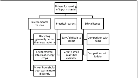 Fig. 3 Drivers of interviewees’ ranking of input materials