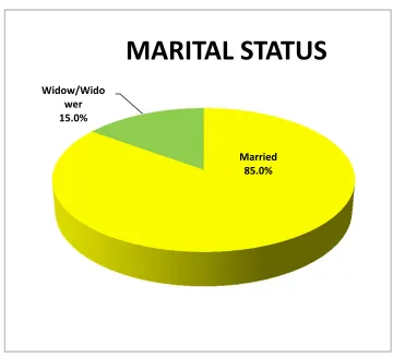 FIGURE: 9. Pie diagram narrates distribution of elderly in selected old age 