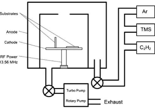 Fig. 1. Diagram of PECVD reactor and substrate positioning.