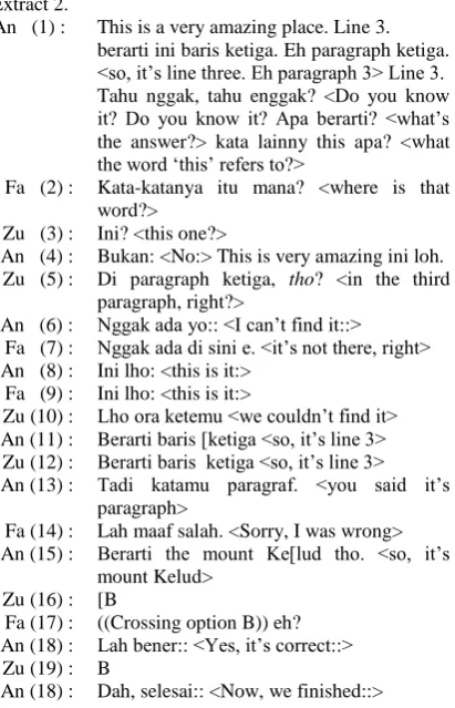 Table 1. Translanguaging Strategies 1. Divide the learners into several groups  