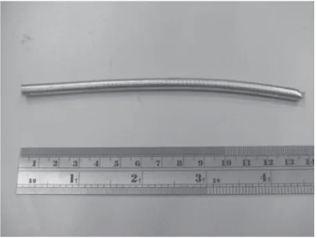 Fig. 10Withdrawal �6 mm brass rod (Cu70Zn30) after HCC process.