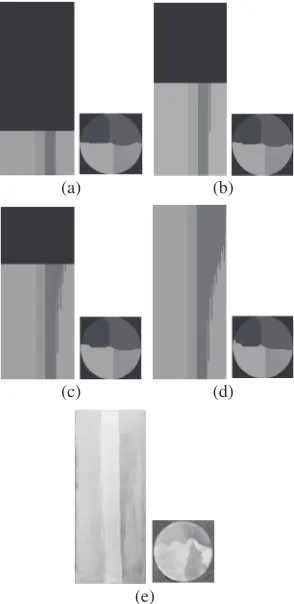 Fig. 13Solidiﬁcation microstructure of �6 mm brass rod (Cu70Zn30) fora casting speed of 65 mm/min