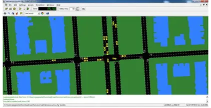 Fig. 1. Vehicle Traffic Generated During Simulation in SUMO-0.19.0 for City Environment in Sanfrancisco