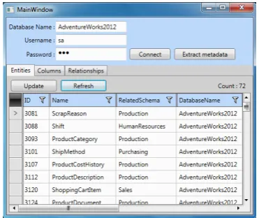 Fig. 18 Fetching relationship names and tables in SQL 
