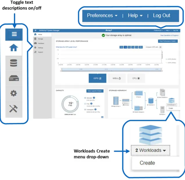 Figure 16) SANtricity System Manager home page. 
