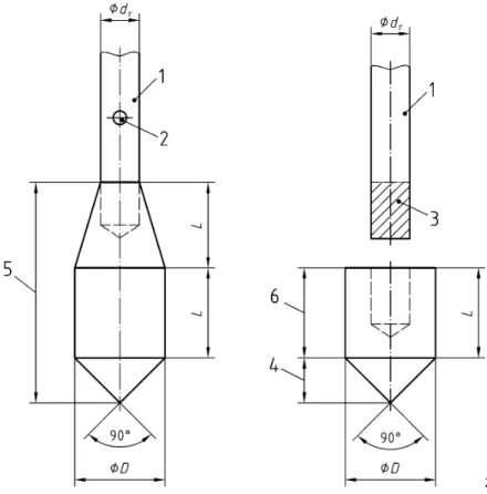 Figure 1 – Alternative forms of cones  for dynamic probing (for L, D and d r  see Table 1)