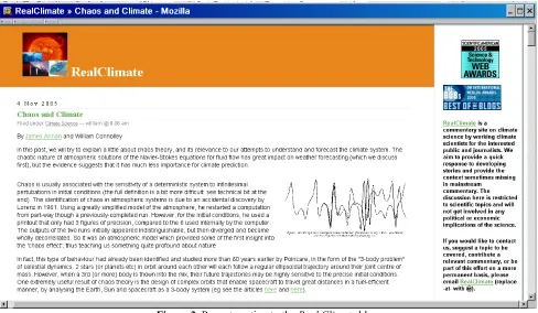 Figure 3. Recent posting to the Real Climate blog 