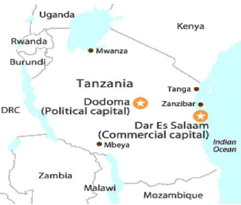 Figure 3: Capital Cities of Tanzania 