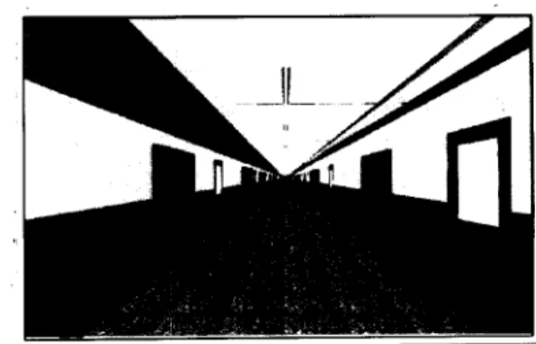 Figure  2.  Virtual  hallway:  textured  polygons. 