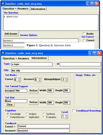 Figure 1: Question & Answers form