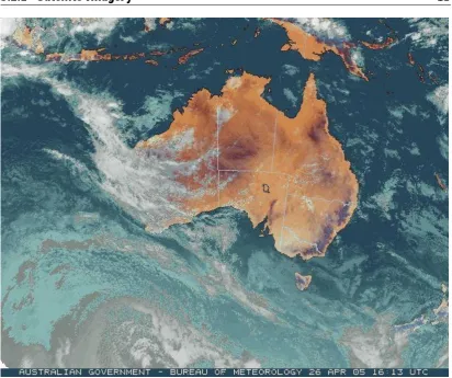Figure 3.1: Coloured IR Satellite Image (Adapted from Bureau of MeteorologyAustralia (2005c))