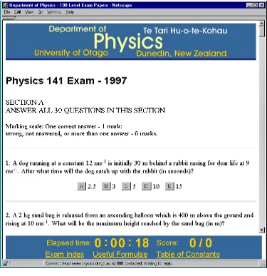 Figure 2. A 1997 exam paper 