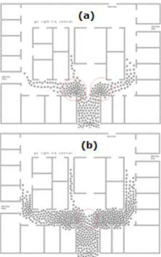 Figure 9. Congestions during the evacuation.  