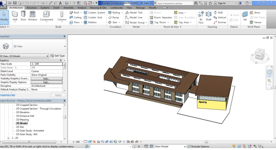 Fig. 3 Revit Model used in the review 