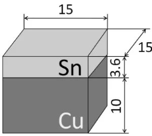 Fig. 1Schematic illustration of specimen to be bonded (in mm).
