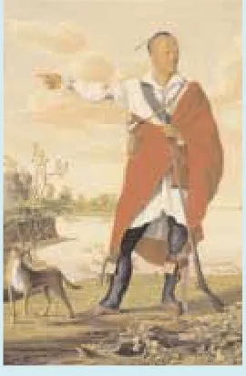 Figure 6.9 A portrait of Thayendanegea, painted by William