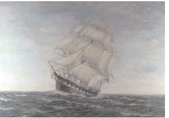 Figure 7.9 The tall ship Smith Shipbuilding of Saint John and launched in1851. (John Lars Johnson painted this image about1930.) The fastest ship in the world