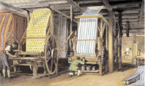 Figure 7.5 Calico printing in a British cotton mill, 1834. In the nineteenth century, Britain began to make manyproducts in vast quantities