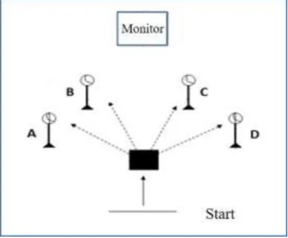 Figure 1. Reactive Speed and change of direction test battery 