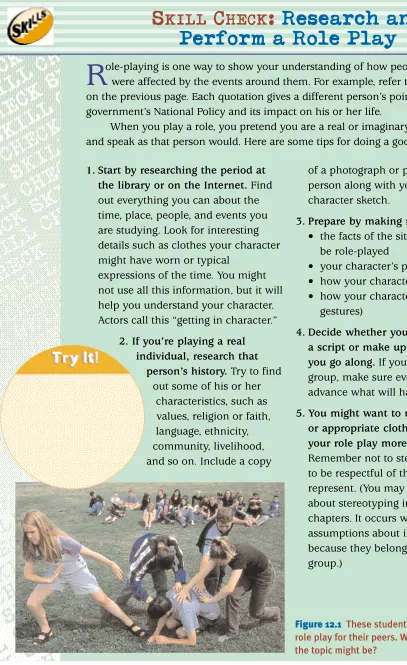 Figure 12.1 These students are performing a