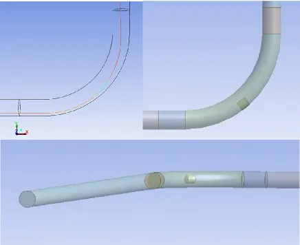 Figure 3.6. Trajectory of Equi-Density Cylindrical Capsules in HCP Bends 