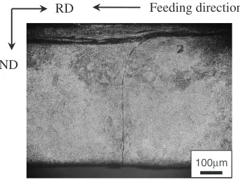 Fig. 2Optical micrograph of pin-matrix interface in the titanium sheetprocessed after FRSP.