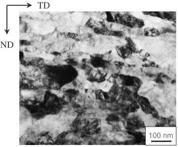 Fig. 4TEM bright-ﬁeld micrograph of RD sample after FRSP.