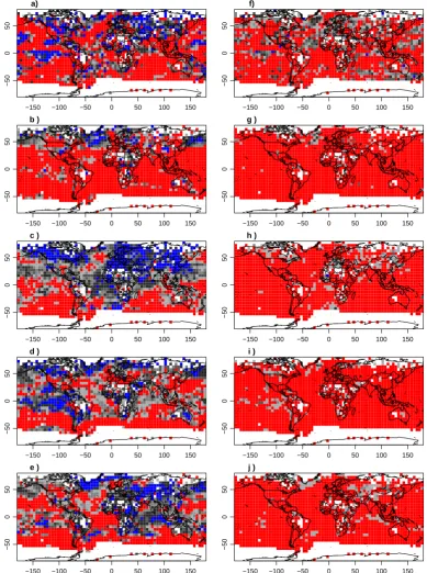 Fig. 10. Global assessment of the goodness-of-ﬁt test for the decadal smooth data considering uncertainties in the target