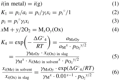 Figure 2 represents a chart of the relationship at 1873 K