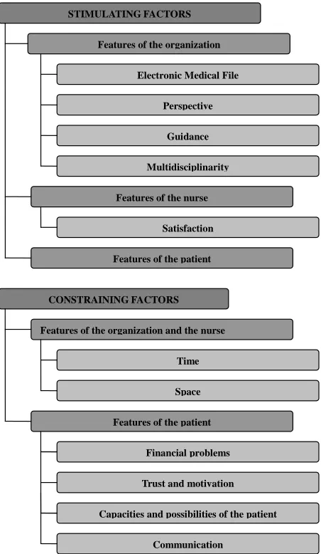 Figure 1. Stimulating and constraining factors experienced by the participants. 