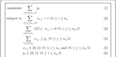 Fig. 2 ILP description for the computation of parameter p