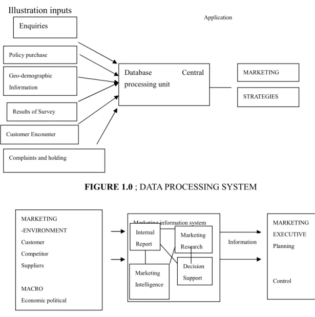 FIGURE 2.0 Diagrammatic presentation of the information system for insurance                                                                                    Table 2    This is shown in the table below