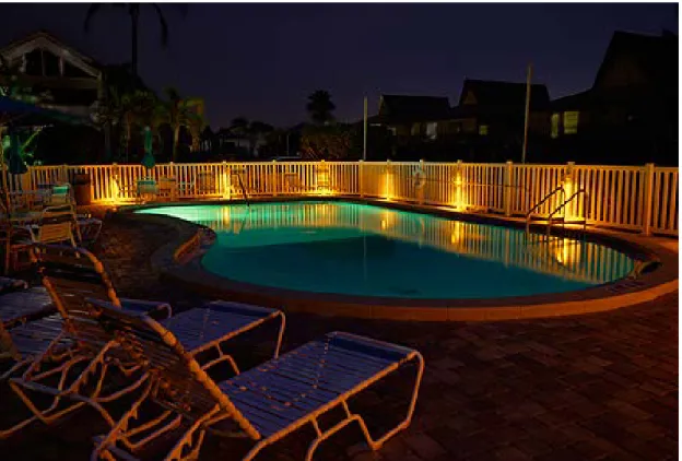 Figure 3: Example of Turtle Friendly Lighting to illuminate a pool (Source: http://www.seaturtlelighting.net)