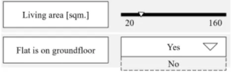 Figure 7: Symbolic insertion of user specific values for local rent estimation for the MRI 2017.