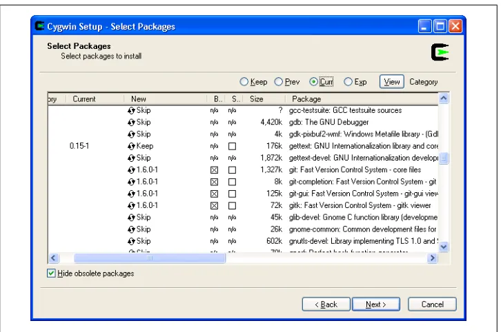 Figure 2-1.Figure 2-1. Cygwin setup