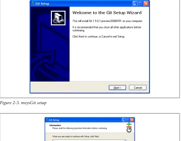 Figure 2-3. msysGit setup
