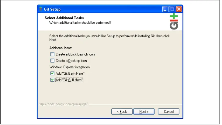 Figure 2-5. msysGit choices