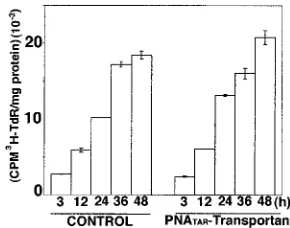 FIG. 9. PNATAR-transportan inhibits transcription of the HIV-1mRNA in chronically HIV-1-infected H9 cells