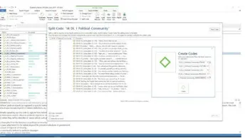 Figure 5: Screenshot from ATLAS.ti illustrating the results of the first round of team coding [35]