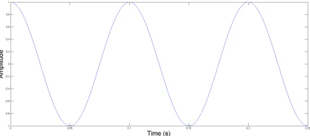 Figure 2.3: An example of a signal of frequency 10 Hz before Fourier Transform.