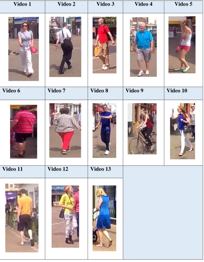 Figure 4.4: Objects that are requested to be identified and tracked by the  participants 