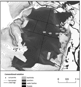 Figure 1: Map of the studied area on the right bank of the river Seversky Donets