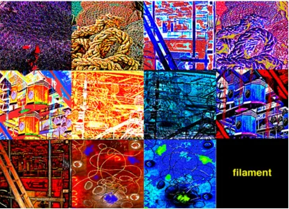 Figure 2.1 - Various Images of the Lightwork visual environment. (Copyright: John Bowers 1997-2013) 